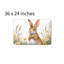 Bunny in Wildflowers Bath Mat, 36 x 24 inch