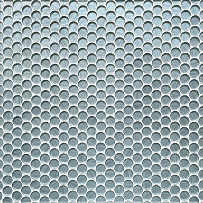 Inkjet Blue 11-In X 11-In Glass Penny Mosaic Wall Tile(0.84-Sq. Ft/ Piece)