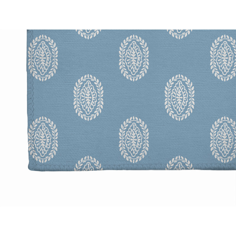 Tapis de bureau léger Maddy, L 60 po x P 84 po, Bleu ciel