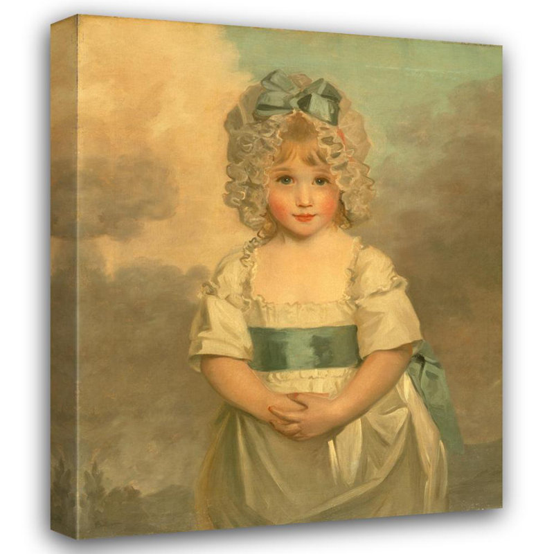 "Miss Charlotte Papendick as a Child" par John Hoppner - Art mural sur toile tendue avec châssis, H 40 po x l 28 po