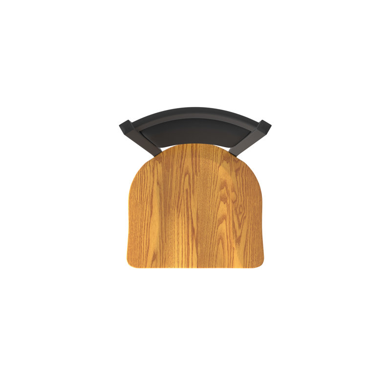 Tabouret pivotant Hadleigh, Tabouret de bar (siège d’une hauteur de 30 po), Chêne moyen, Noir froissé