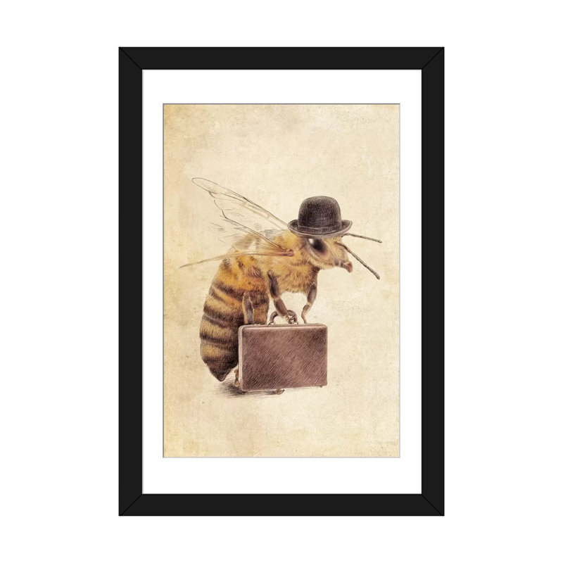 Worker Bee by Eric Fan - Gallery-Wrapped Canvas Giclée, Black Framed Fine Art Paper, White, 32" H x 24" W x 1" D