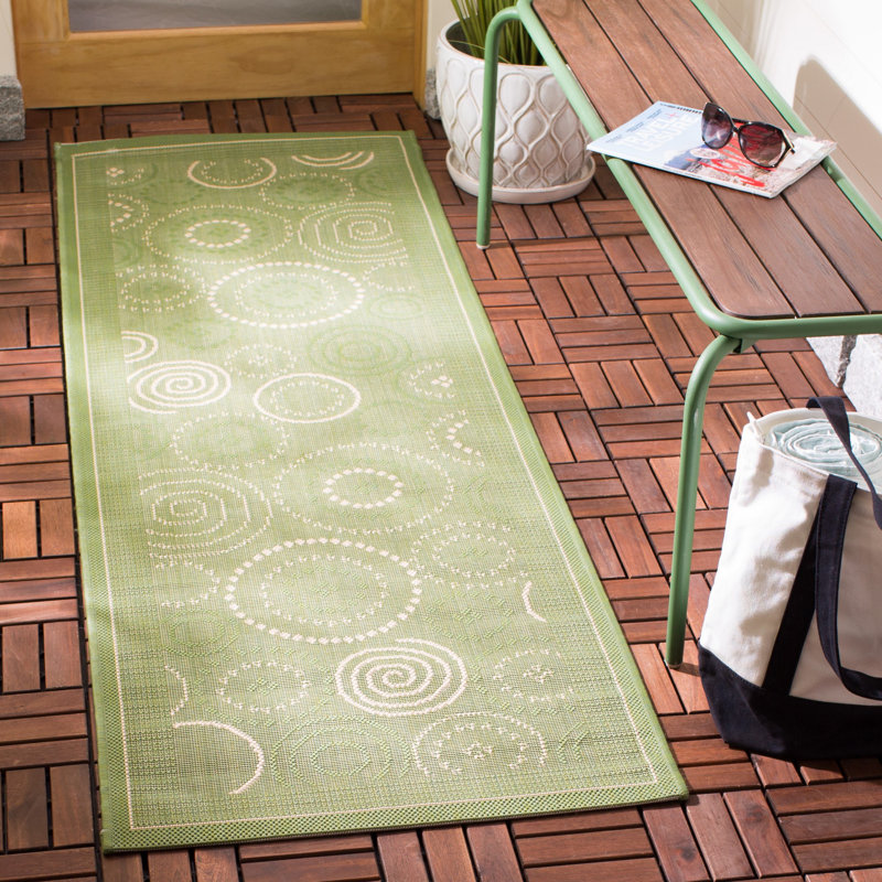 Herefordshire Performance Geometric Indoor/Outdoor Area Rug, Runner 2'3" x 10'