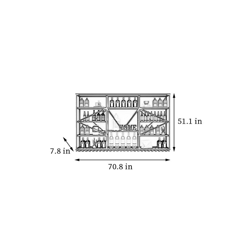 Atoir, H 51,1 po x l 70,8 po x P 7,8 po
