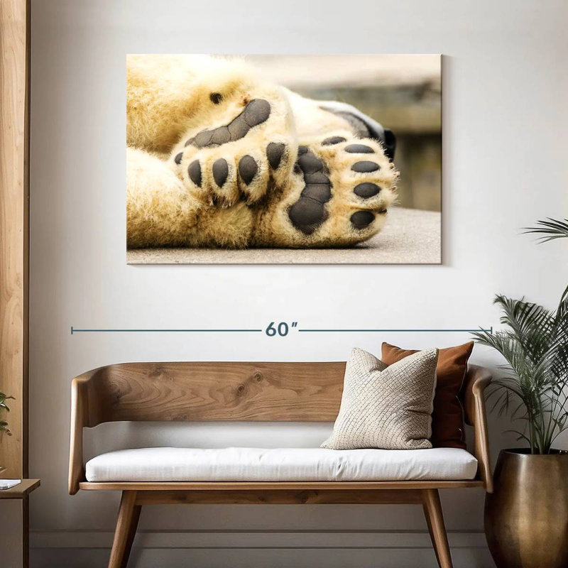 Brampt Polar Bear Paws, 30" H x 45" W