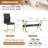 Aurora Luxe 79" Tempered Glass Dining Table Set with  Faux Leather High-Back Chairs - Modern Gold X-Base Design (Set of 9)-298073916-274258631