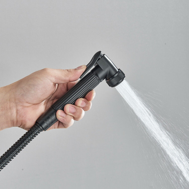 Black Complete Shower System Fixture Wall Mounted Faucet With Rainfall Shower Head