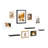 Engineered Wood Picture Frame - Set of 7 with Mat-2063421981