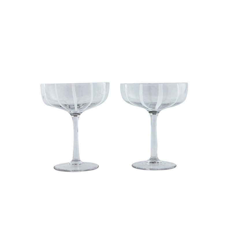 Mizu Handmade Glass Coupe, Clear