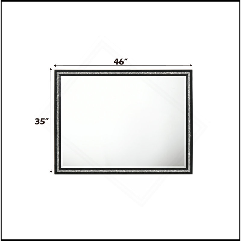 Haiden Weathered Black Finish Mirror