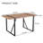 Rustic Industrial Rectangular Wood Dining Table For 4-6 Person, With 1.5" Thick Engineered Wood Color Tabletop And Black Metal Legs,Desk For Kitchen Dining Living Room, 55.1" X 31.4"X 29.9"-620947751-620947932