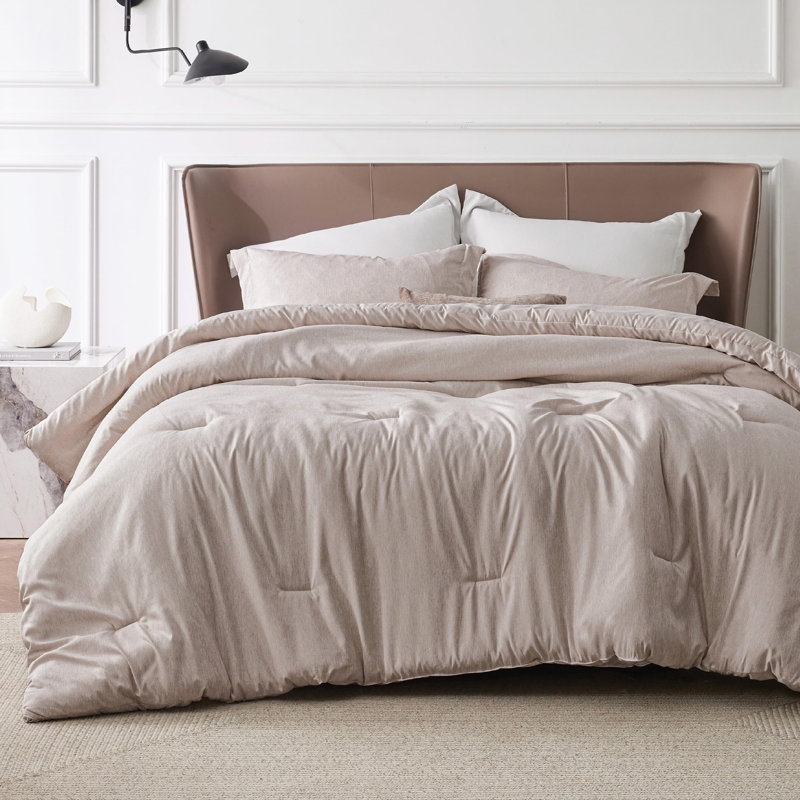 Polyester Standard Comforter, Warm Taupe, Queen Comforter