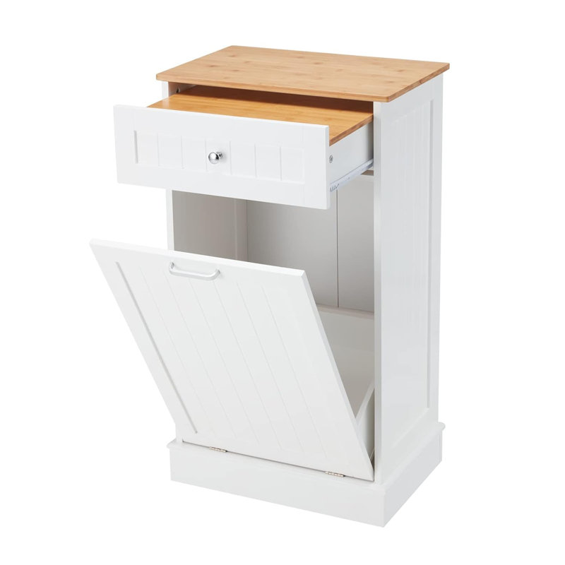Poubelle 10 gallons, Blanc