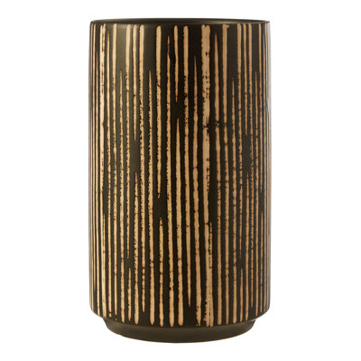 Shurtleff Black and Cream Table Vase