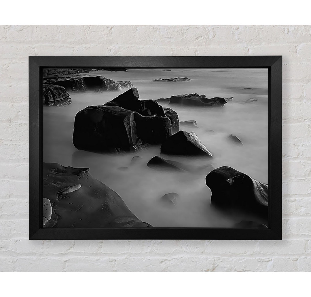 Ocean Rock Serenity B N W - Druck