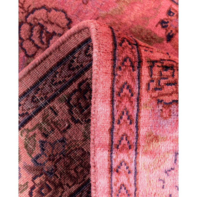 Overdyed One-of-a-Kind 2' 6" X 12' 3" Hand Knotted Area Rug