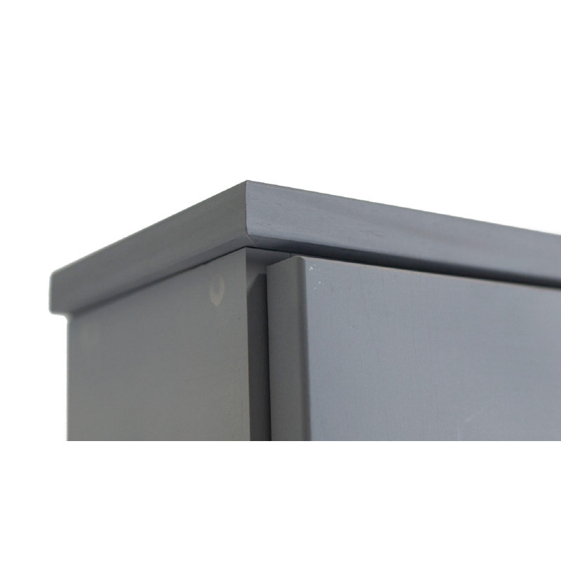 Solid Wood Bathroom Cabinet, Primed Gray, 15"W x 31.5" H x 2.5" D