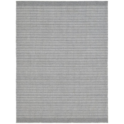 Meraki 02 Hand Loomed Geometric Area Rug in Graphite Stone