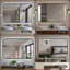 Miroir de salle de bain mural avec coins arrondis