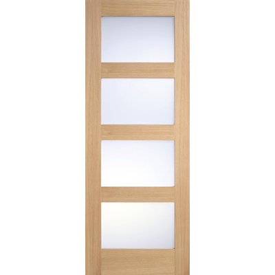 Shaker 4L Frosted Pre-finished Oak Doors