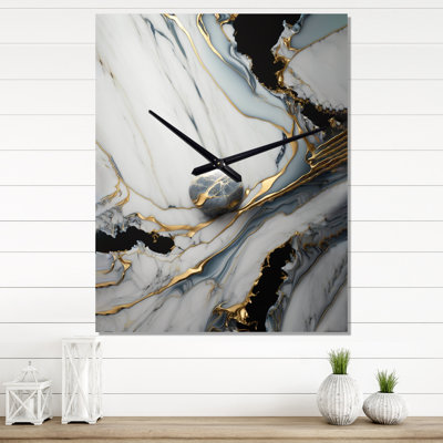 Ilianis - Marble Abstract Modern Wall Clock