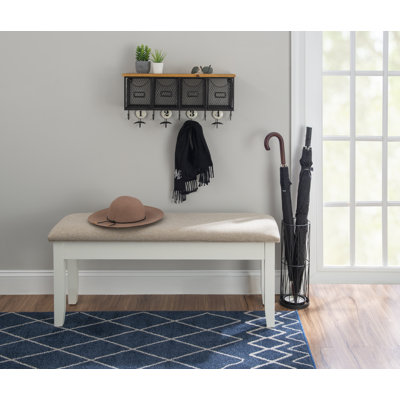 Eltingville Polyester Upholstered Storage Bench