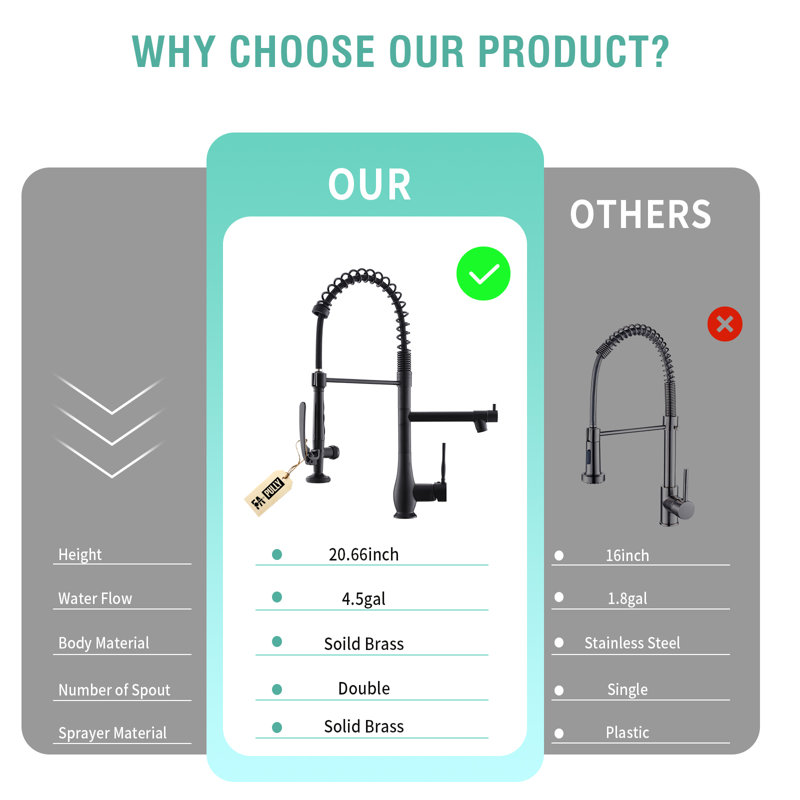 Fapully Pull Down Kitchen Faucet