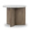 toli End Table - Italian White Marble