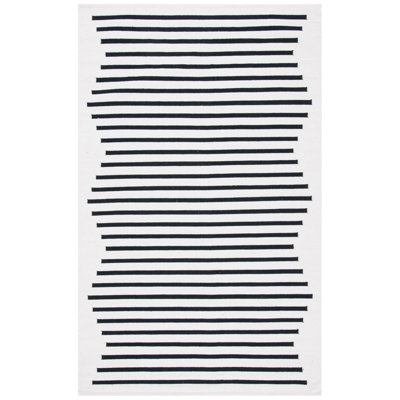 Mando Handmade Cotton Ivory/Black Rug