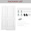 JUBEST Portes de placard coulissantes blanches à 2 panneaux apprêtés 60 po x 80 po, portes de placard moulées avec trousse de quincaillerie d'installation-122419475