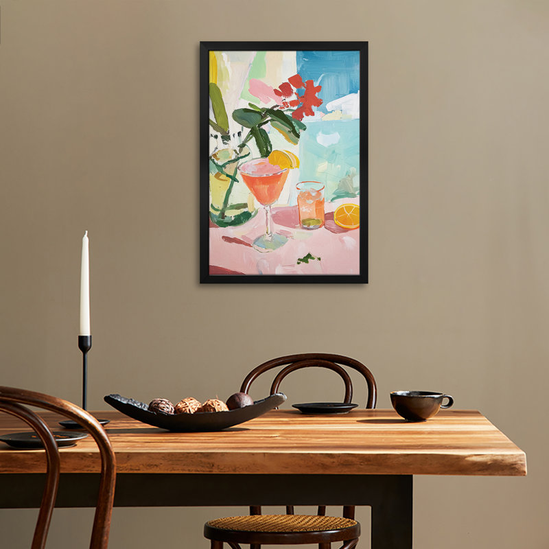 Été cocktail II - reproduction d'art murale - affiche de galerie, H 32 po x l 24 po