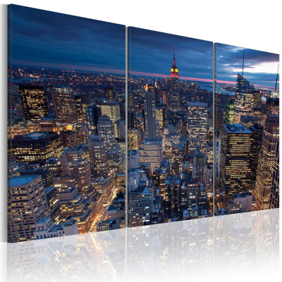 «Biance View From Above», reproduction sur toile 3 pièces