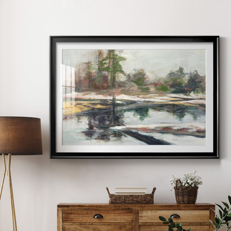 «Quiet Reflection», reproduction sur toile encadrée, H 26,5 po x l 36,5 po x P 1,5 po, Cadre noir