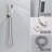 Brushed Nickel 24inch Shower Faucet Set Tub Spout LED Rain Head Combo with Valve