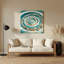 Art mural vert en métal Coastal Tide-979382458