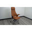 Fauteuil de direction en similicuir brun
