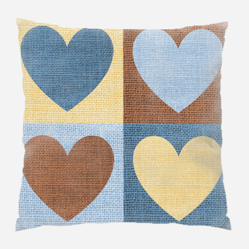 Fabric Geometric Microsuede Reversible Throw Pillow