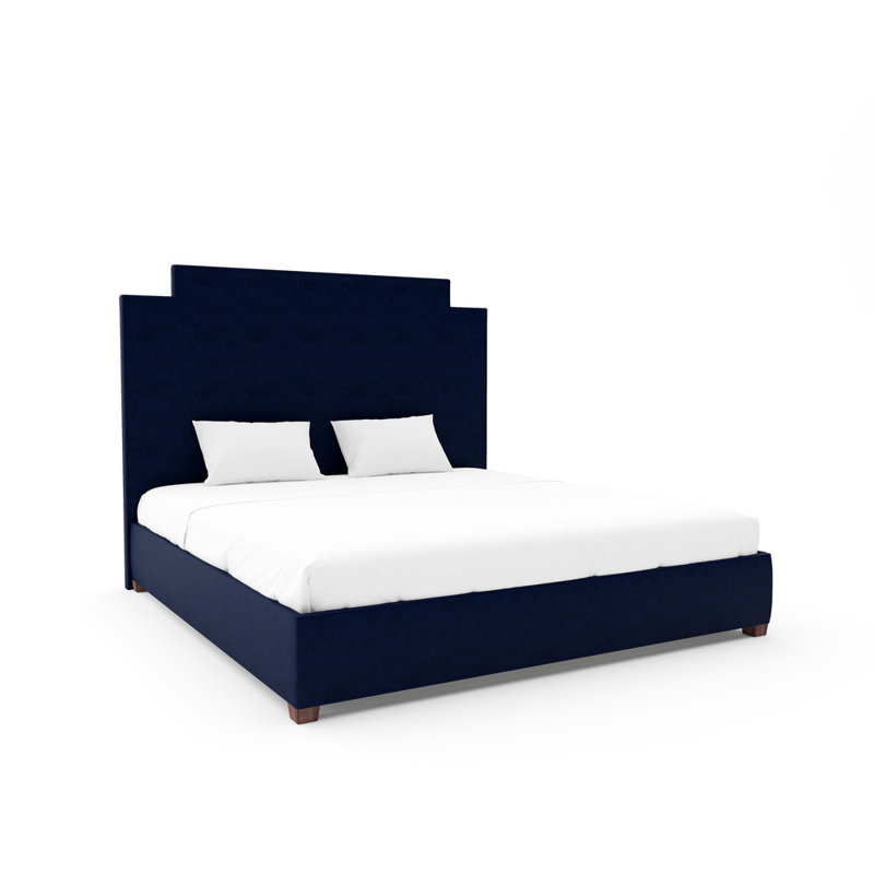 Staunton I Upholstered Bed, Posh Life Performance Velvet Ink, Rich Tobacco, Queen