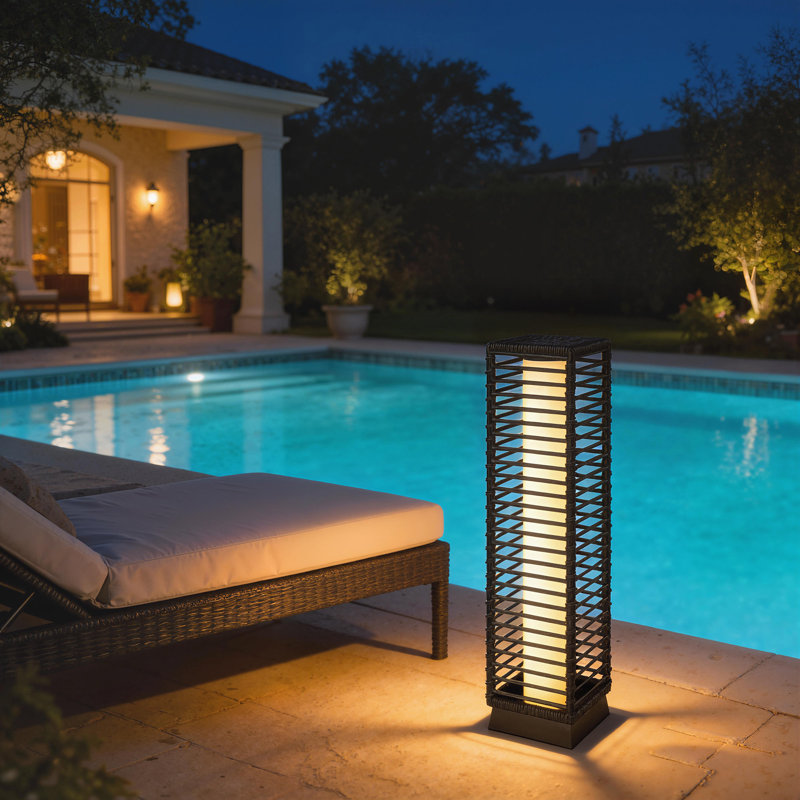 Black Solar Powered Steel Pathway Light