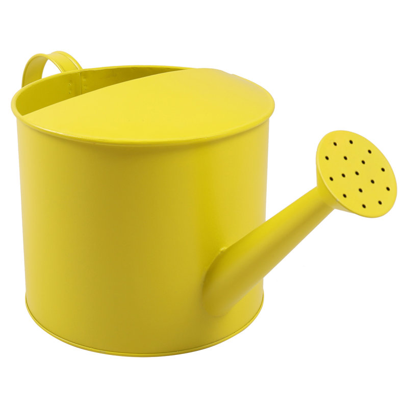 Decorative Metal Watering Can Accent for Yard Ornaments - Outdoor Garden Accessory for Patio Plants, Backyard, or Flower Bed - 15", Green