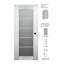 Porte standard préfinie en bois manufacturé et vitré Avon 5 Lite-88709718-88709729-91674992