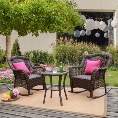 Lilyanna Premium All-Weather Wicker 2 - Person Patio Conversation Set