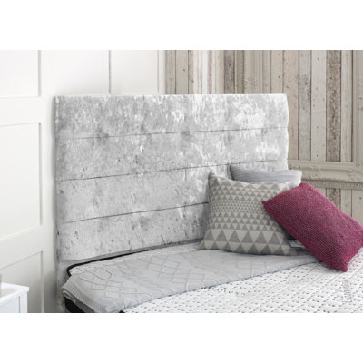 Salmon Upholstered Velvet Panel Headboard