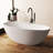 Forma 65'' Freestanding Bathtub Solid Surface Stone Resin Soaking Tub-92718544