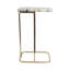 Sagebrook Home 24X15" Agate Top C-Table, White/Gold-1821522420