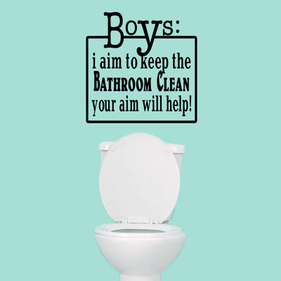 Boys Your Aim Will Help Wall Decal