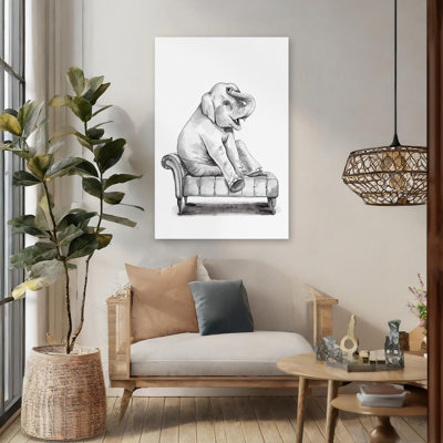 Chaise longue éléphant - art animalier anthropomorphique contemporain