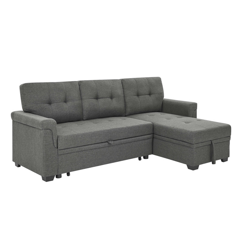 Cammille Upholstered Sleeper Sectional Sofa with Hidden Storage