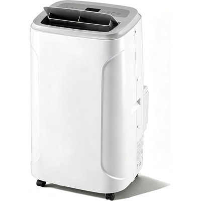 Climatiseur portable 14 000 BTU 3-en-1 | Unité de climatisation silencieuse avec déshumidificateur et ventilateur, écran tactile, télécommande et trousse d'installation complète qui refroidit jusqu'à 750 pieds carrés pour le bureau à domicile