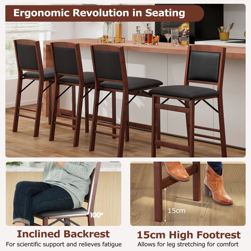 62cm H Upholstered Folding Side Chair
